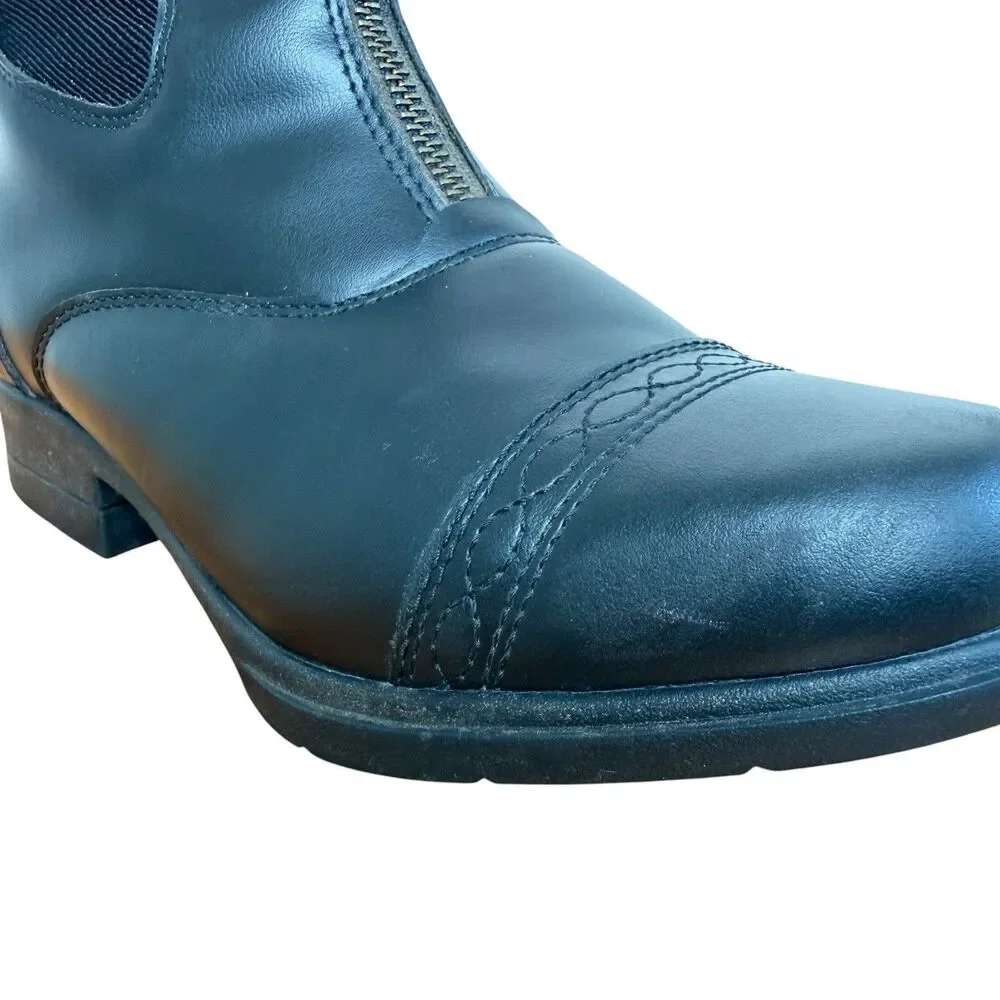 Moretta Clio Paddock Boots Women’s 5 Black Front Zip Equestrian Riding Chelsea